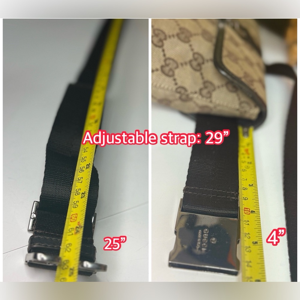Auth GUCCI GG Logo Canvas Body Bag/Waist Bag - Picture 17 of 17